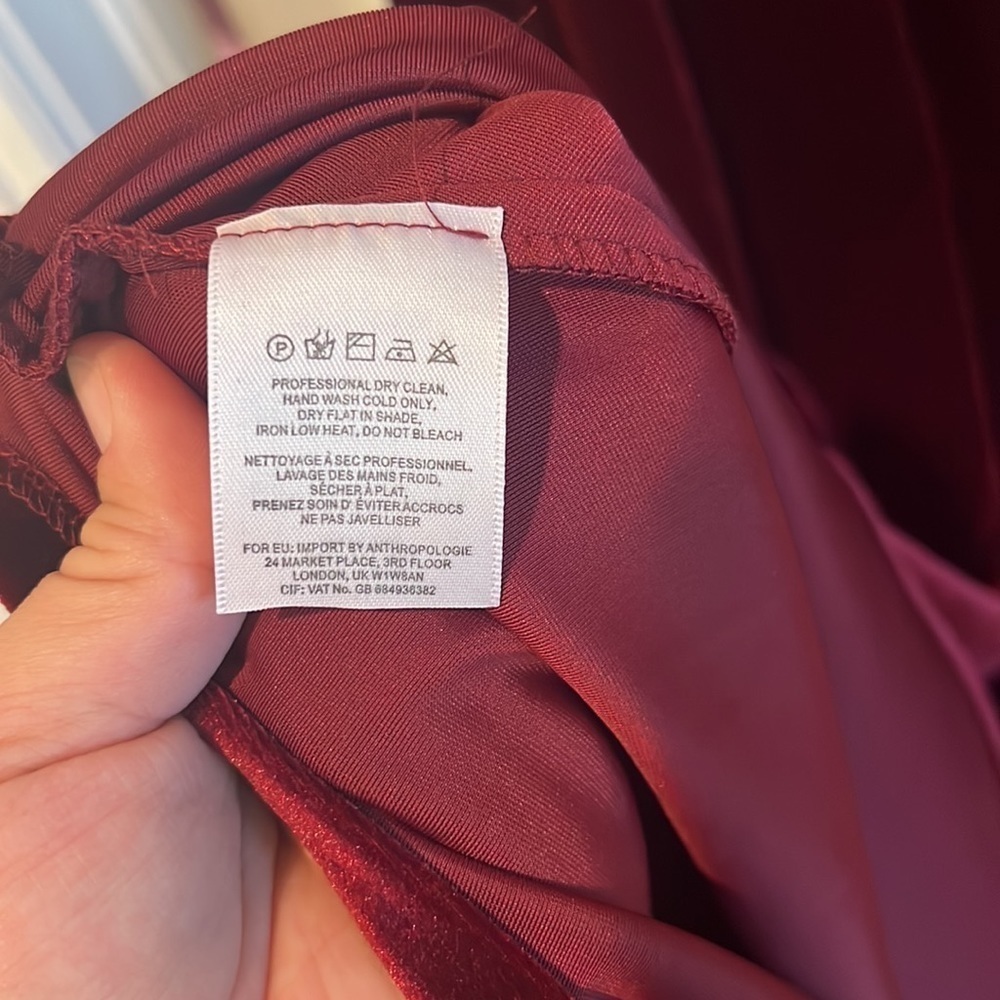 Size 26 velvet dress dark berry by Jenny Yoo - Picture 9 of 9